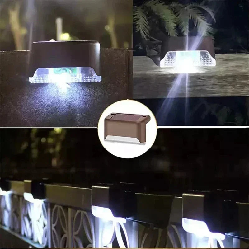 Solar LED Lights Outdoor Garden Light Deck Lamp Solar Stairs Light Waterproof Solar Step Lamp Patio Garden Decor