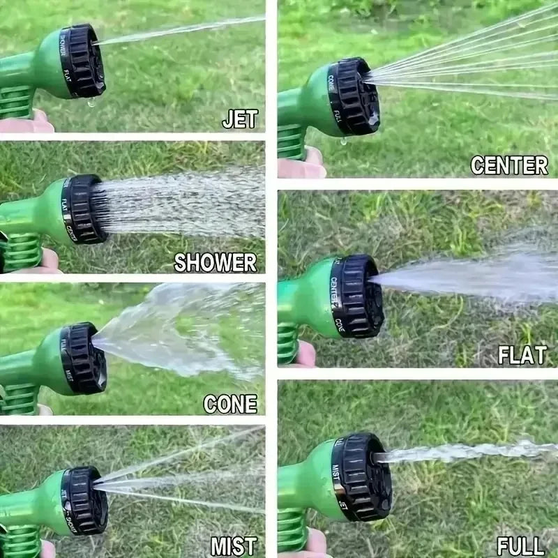 100FT Expandable Water Garden Hose Home Garden Daily Watering Tools High-Pressure Car Wash Cleaning Water Gun
