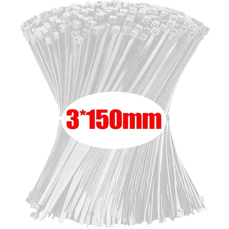Nylon Cable Ties Self-locking Cord Ties Straps Adjustable Cables Fastening Loop Home Office Wire Zip Ties Wholesale