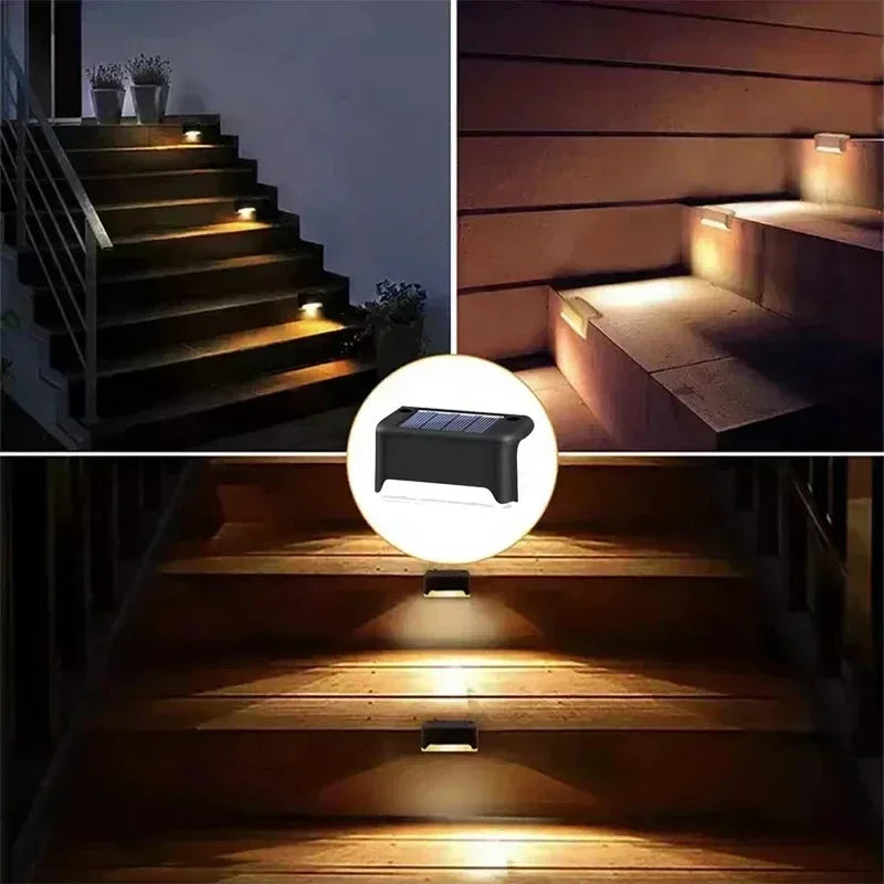 Solar LED Lights Outdoor Garden Light Deck Lamp Solar Stairs Light Waterproof Solar Step Lamp Patio Garden Decor