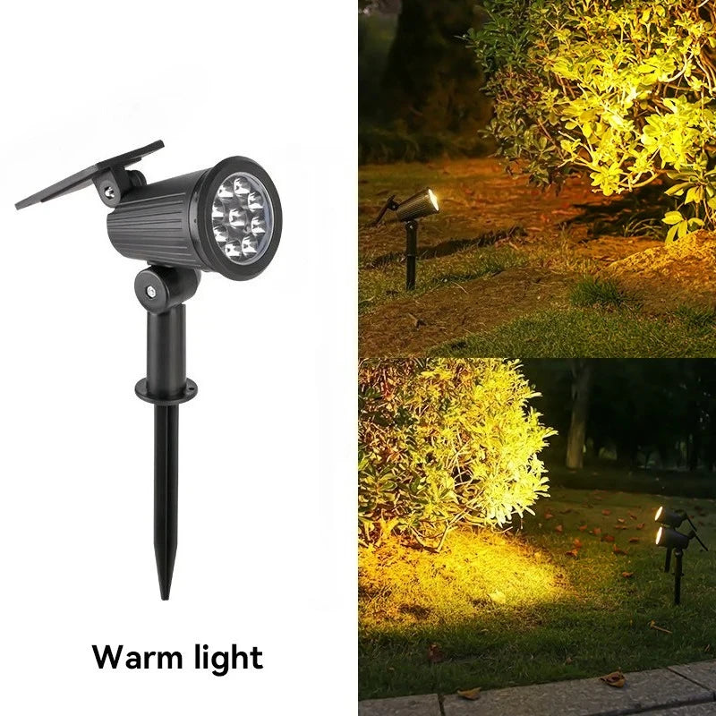 Solar LED Spotlight Outdoor IP65 Waterproof Adjustable Brightness Landscape Light for Garden Yard Path Lawn Decor