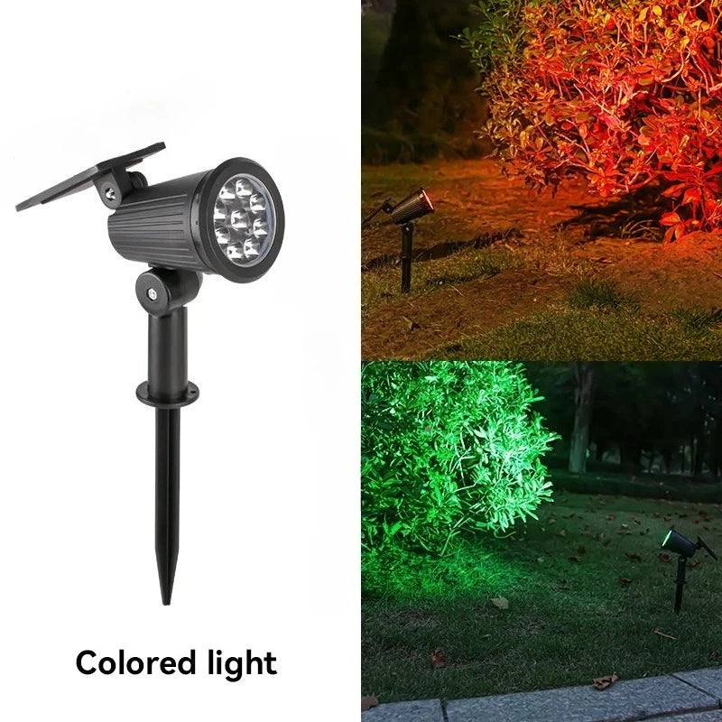Solar LED Spotlight Outdoor IP65 Waterproof Adjustable Brightness Landscape Light for Garden Yard Path Lawn Decor