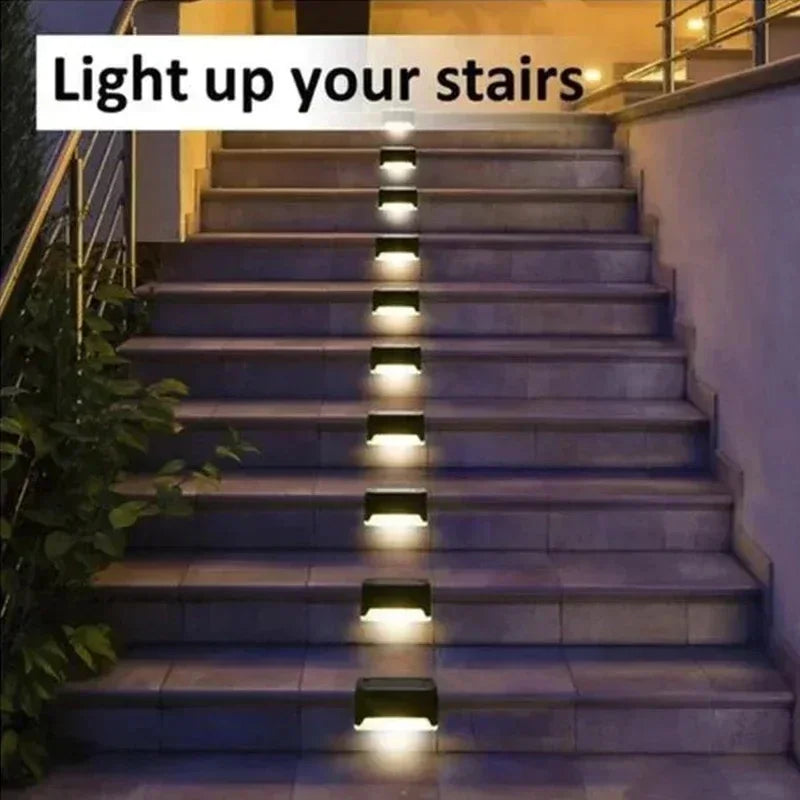 Solar LED Lights Outdoor Garden Light Deck Lamp Solar Stairs Light Waterproof Solar Step Lamp Patio Garden Decor
