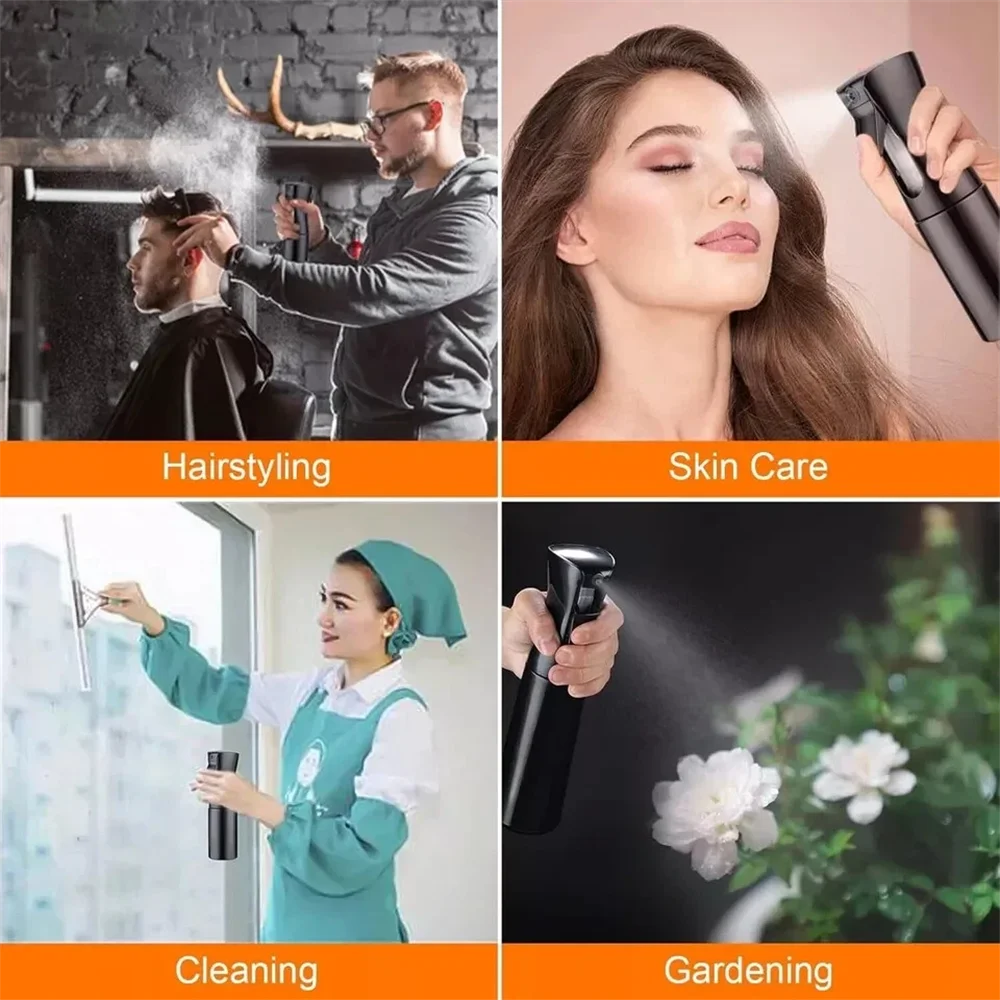 200/300ML Continuous Water Mister Spray Bottle,Oil Sprayer for Hairdressing Skincare Plants Pets Kitchen Barbecue