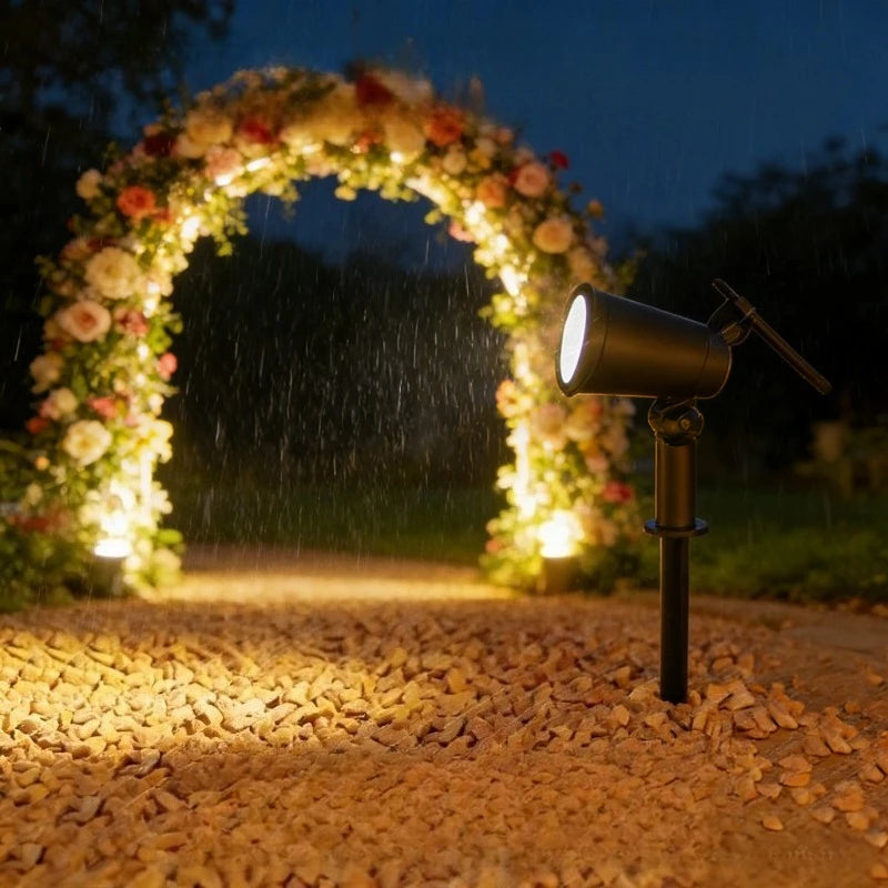 Solar LED Spotlight Outdoor IP65 Waterproof Adjustable Brightness Landscape Light for Garden Yard Path Lawn Decor