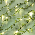 LED Green Leaf Fake Plant String Lights LED Battery Powered for Wall Room Office Home Bedroom Decor