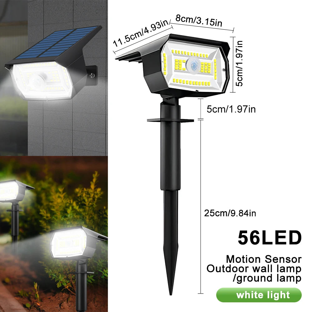 LED Solar Landscape Lights Outdoor IP65 Waterproof Solar Light with 3 Modes Solar Garden Spotlight for Yard Lawn Walkway