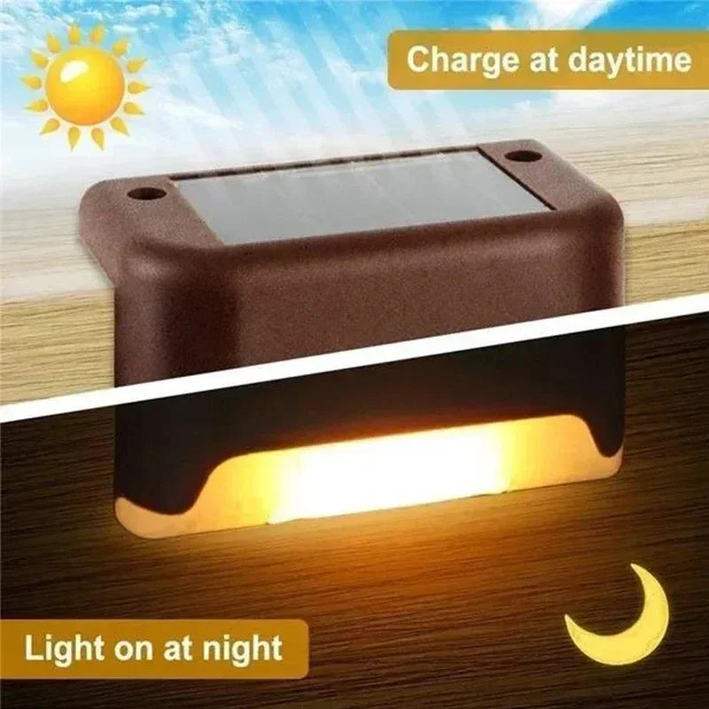 Solar LED Lights Outdoor Garden Light Deck Lamp Solar Stairs Light Waterproof Solar Step Lamp Patio Garden Decor